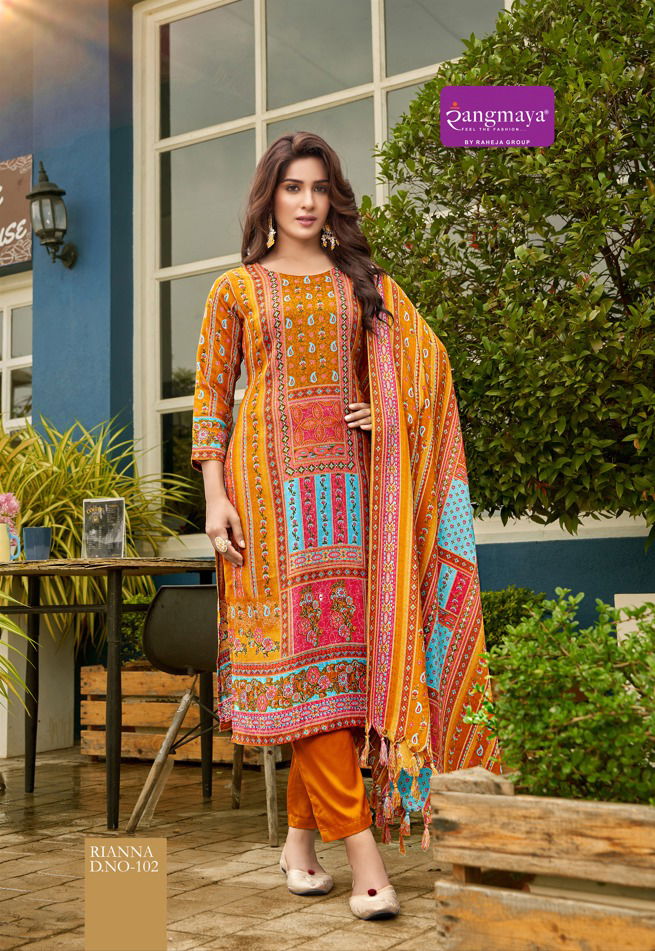 Rianna By Rangmaya Pashmina Kurti With Bottom Dupatta Online Wholesale